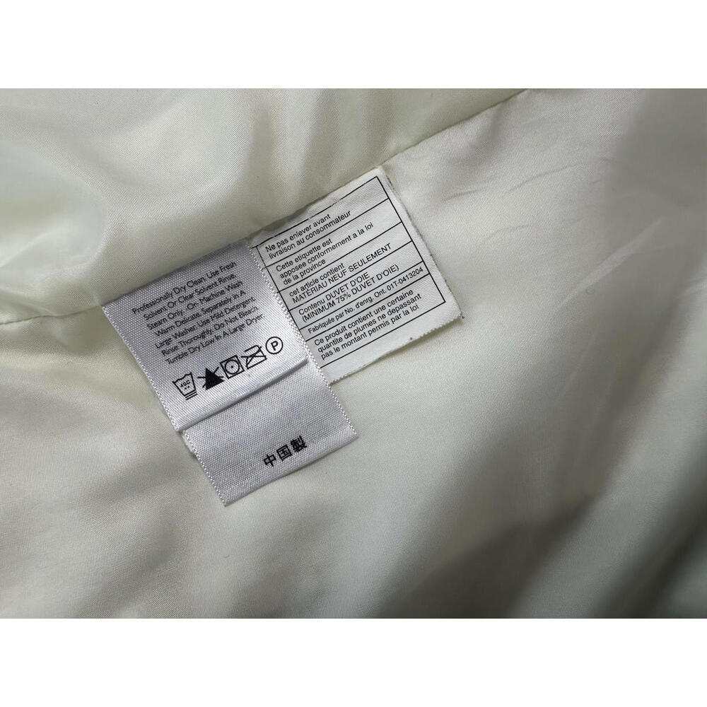 Eddie Bauer Down Quilted Coat Jacket Womens S Mid Length Zip Insulated White - Picture 8 of 8